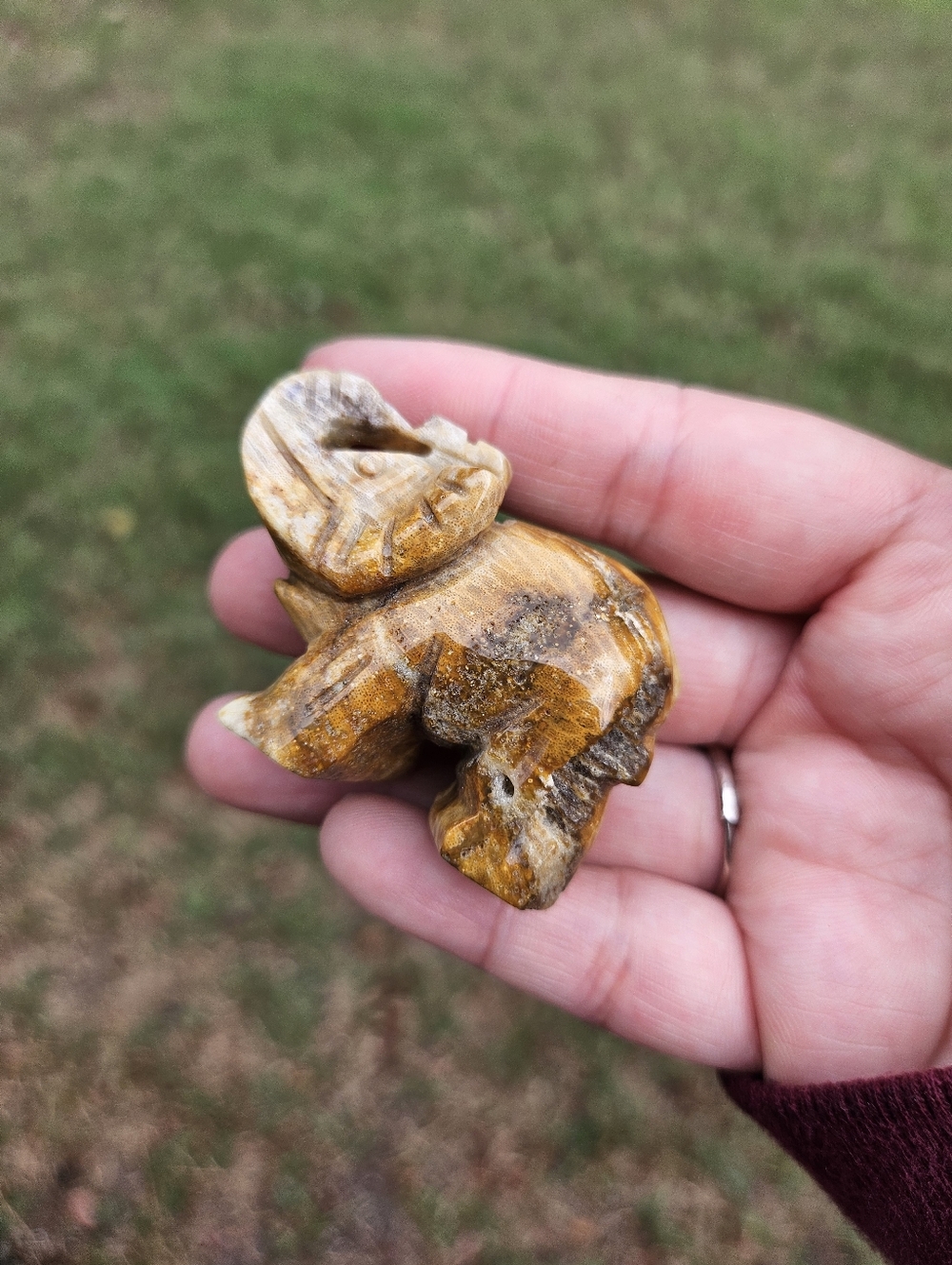 1 coral jade elephant